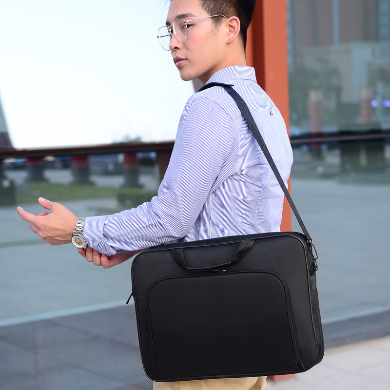 Computer Bag Large Capacity Portable Shoulder Crossbody Portable Bag Notebook 15.6 Inch 17 Inch Business Document Computer Bag