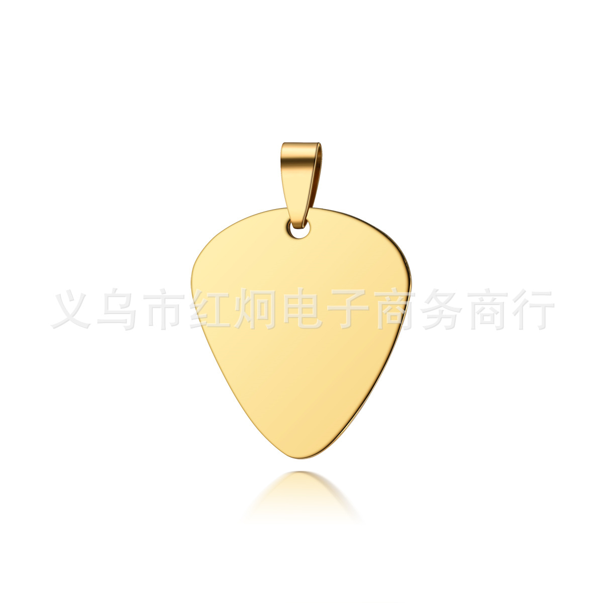 Titanium steel guitar pick necklace pendant DIY engraved logo blank stainless steel guitar shrapnel rock style