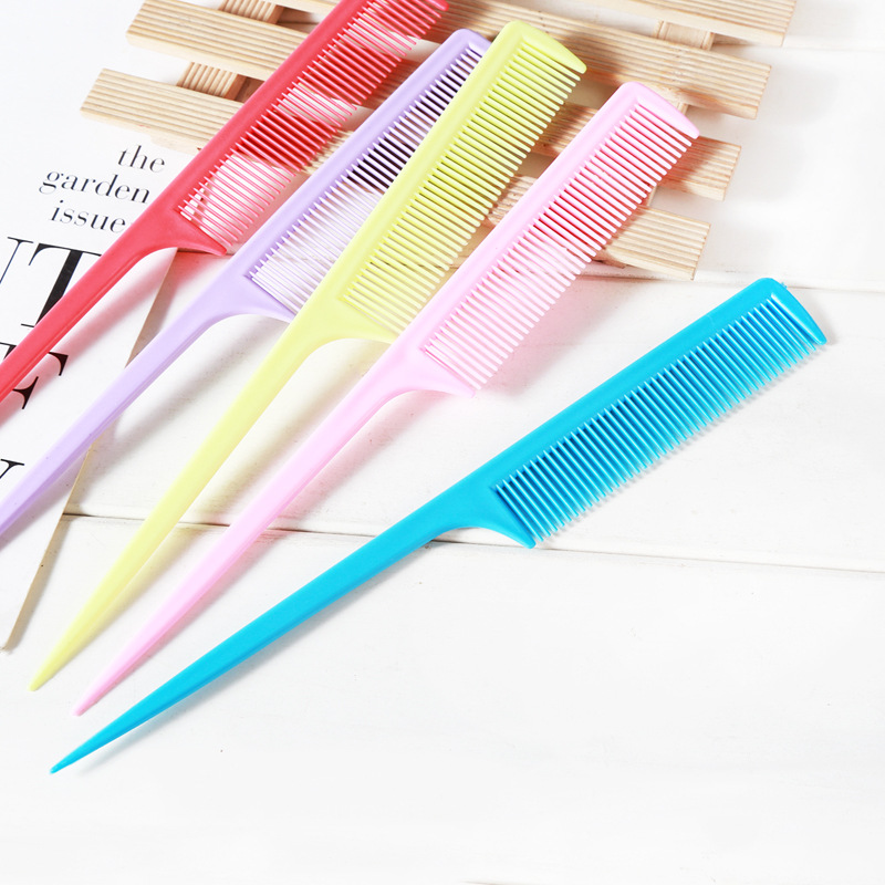 Pick Comb Pointed Tail Comb Hairdressing Comb High and Low Teeth Partition Hair Comb Anti-Static High Temperature Resistant Hair Comb