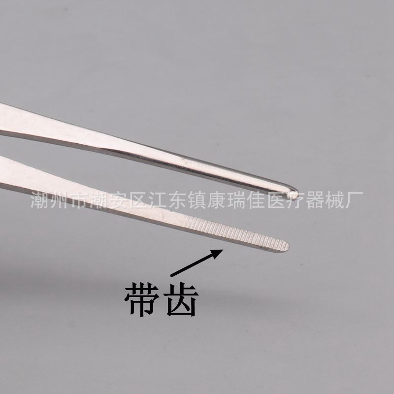 304 thickened stainless steel tweezers dressing tweezers round head accessories tweezers round art landscaping clip anti-iodophor dressing tweezers