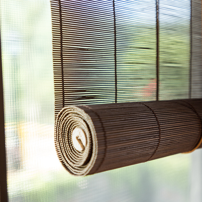 New Chinese Bamboo Curtain Bamboo Curtain Roller Curtain Partition Balcony Tea Room Study Office Hotel Homestay