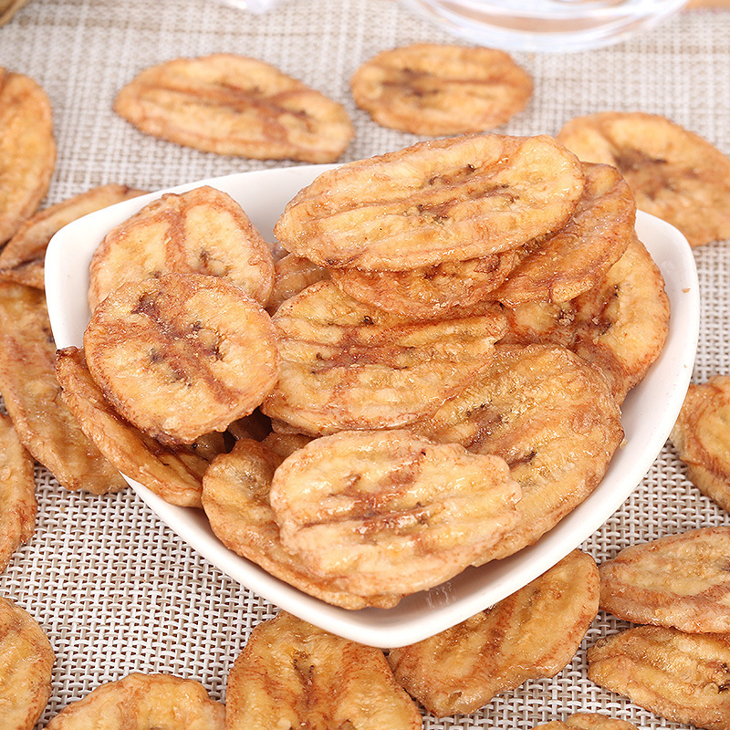 Thai flavor roasted banana slices 10kg bulk wholesale crispy roasted banana slices non-fried bulk dried fruit