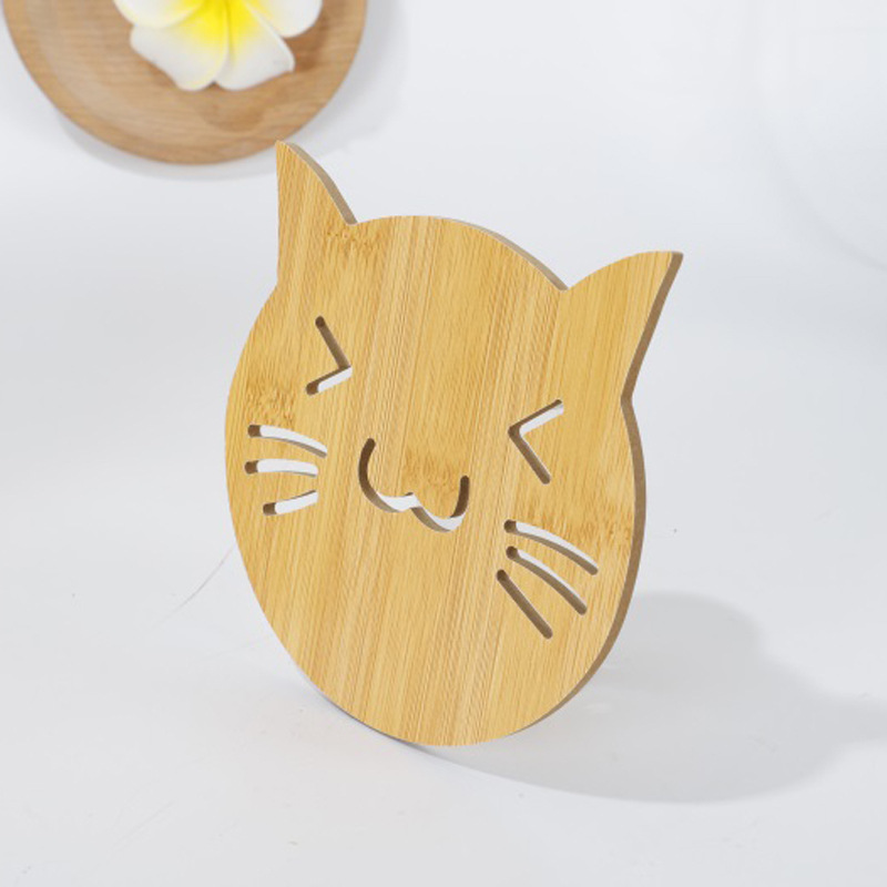 Heat Insulation Mat, Hollow Wooden Thickened Insulation Placemat, Hollow Wooden Coaster, Non-Slip Bowl Mat, Plate Mat