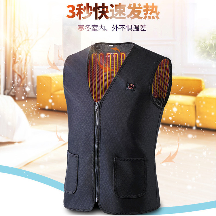 Intelligent Electric Heating Vest, Heating Vest, Charging Heating Clothes, Whole Body Warm Electric Heating Clothes for Men and Women