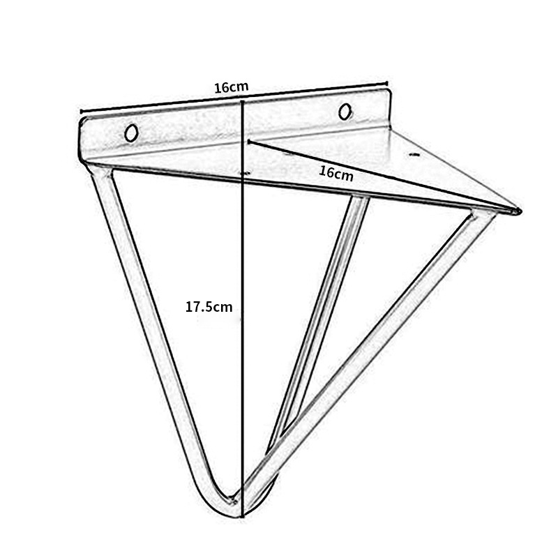 Factory direct supply creative wall hanging decorative wrought iron triangle bracket laminate shelf load-bearing bracket Europe and America