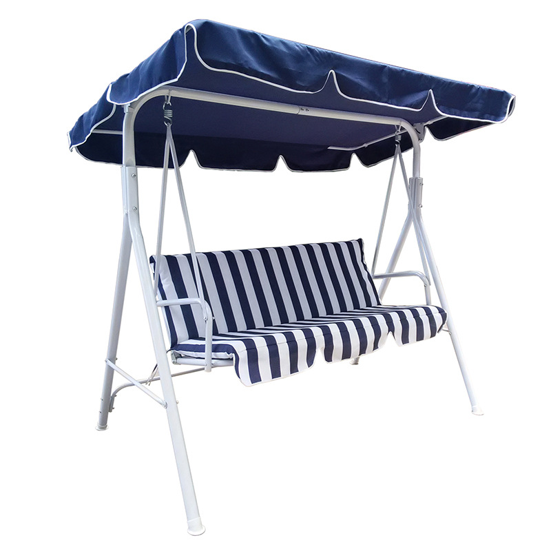 Outdoor Rocking Chair new three-person swing sunshade swing folding seat swing rocking chair factory direct supply