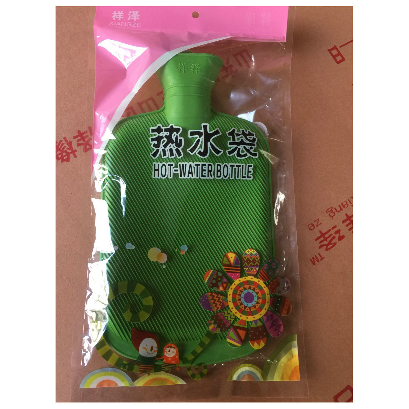 2000ml rubber hot water bag water injection warm water bag thickened cloth warm handbag multi-color large favorably factory