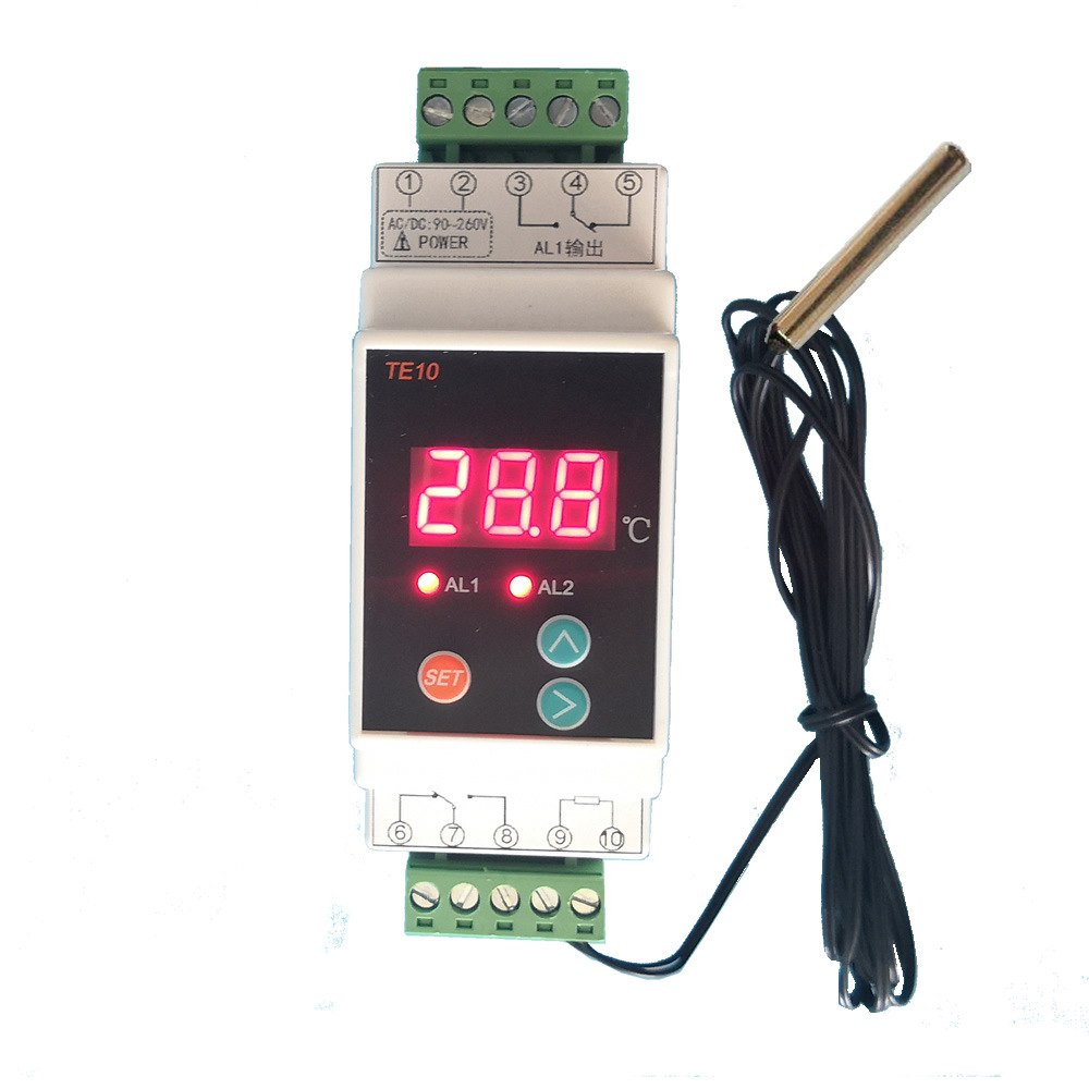 Guide rail temperature controller temperature controller digital display adjustable temperature controller cold and warm dual-purpose Heating Refrigeration solar energy