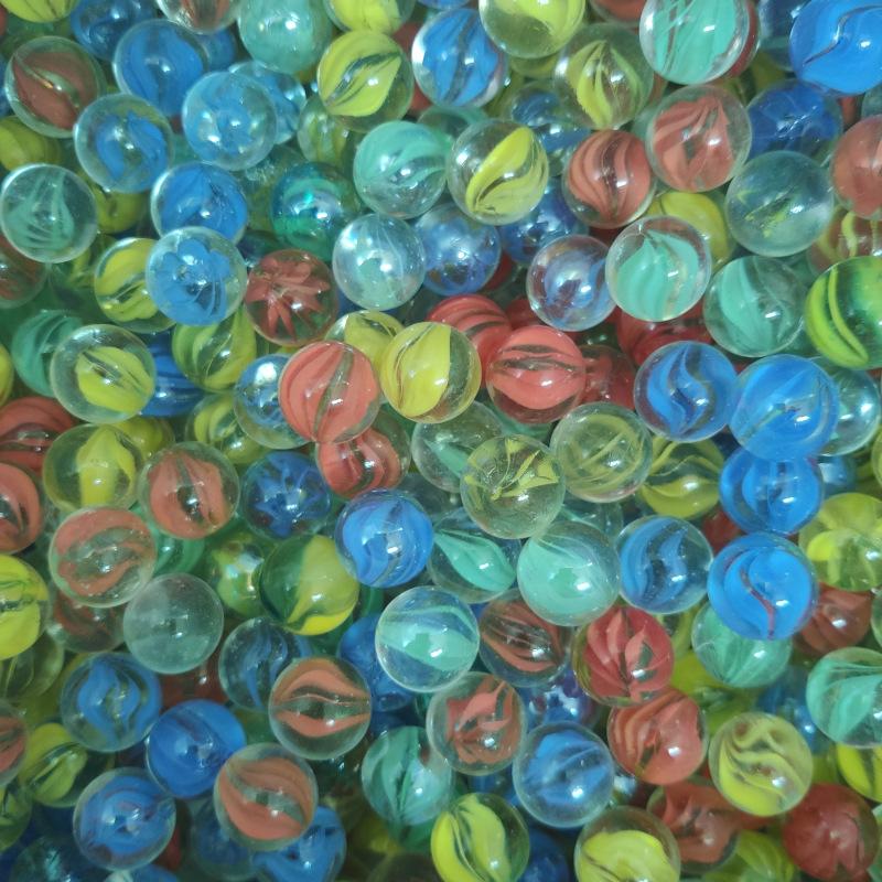 14mm glass marbles toy children's game machine fish tank flower pot decoration color yo-yo 16 checkers 25 ball
