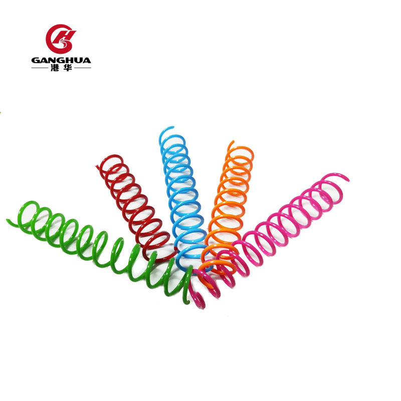 Factory PVC plastic snake ring color glue single coil food grade raw material spiral binding book ring complete specifications