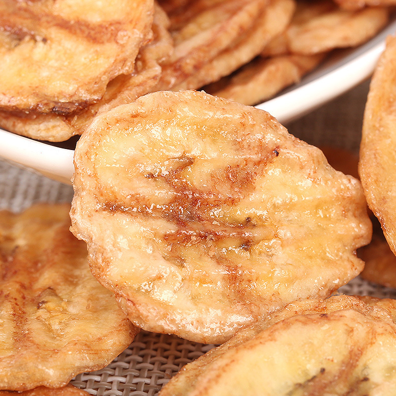 Thai flavor roasted banana slices 10kg bulk wholesale crispy roasted banana slices non-fried bulk dried fruit