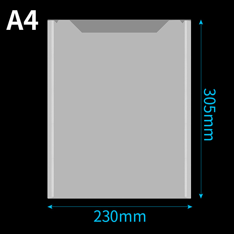 Pinyue specializes in making a4 transparent U-shaped folder vertical thickened pp plastic frosted custom a5 three-side sealing data set