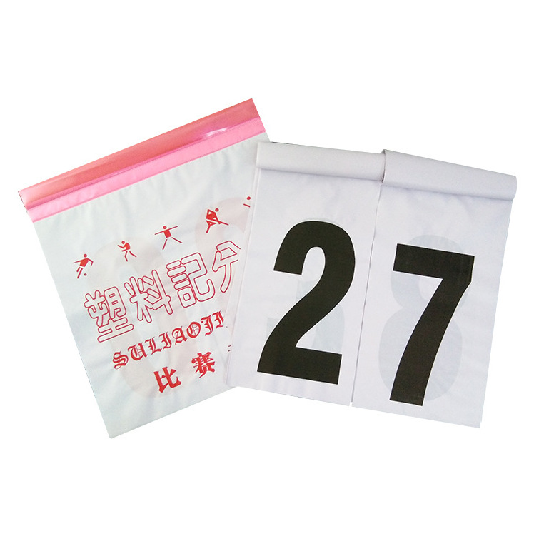 Basketball football plastic flip scoring book PVC waterproof scoring card ball game scoring thin factory direct sales