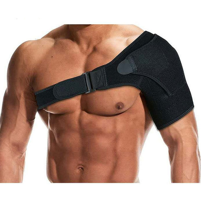 Sports Shoulder Pad Pressurized Adjustable Single Shoulder Belt Protector Outdoor Fitness Basketball Badminton Sports Goods Wholesale