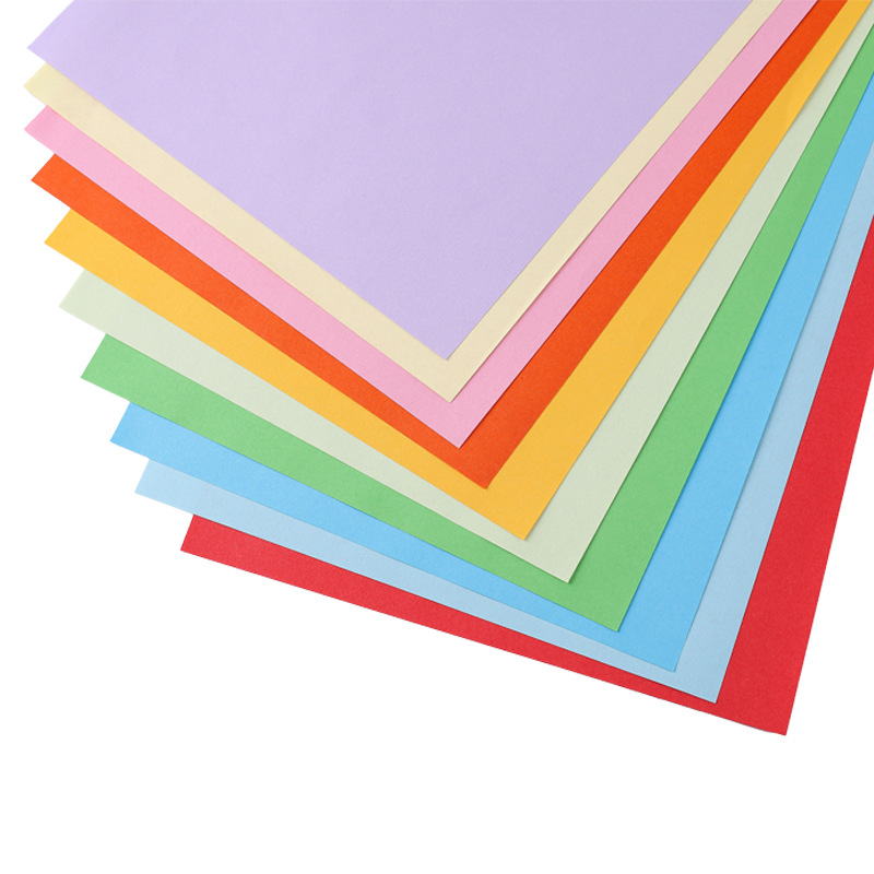 In stock wholesale a4 copy paper color a4 printing paper color a4 paper 70g 10 color handmade color paper origami