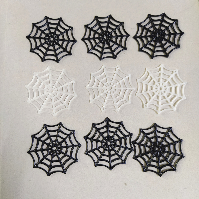 Halloween Plastic Spider Web 5.5cm Spider Web Scene Ghost Festival Ball DIY Decorative Pendant Can Be Packed in a Small Bag