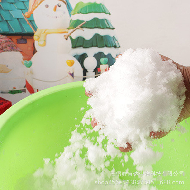 Diy artificial snow powder mixed with water snowflakes water snow cross-border Amazon supply Christmas creative store window scene
