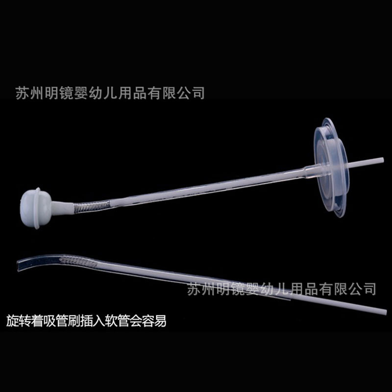 Factory supply straw brush feeding bottle straw brush feeding bottle accessories plastic straw brush stainless steel bristle