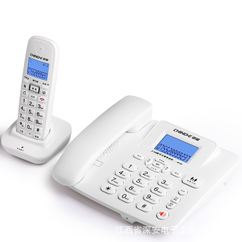 Zhongnuo W128 Cordless Phone for Home and Business Use, Landline Phone with One Base and Two Handsets, Caller Id