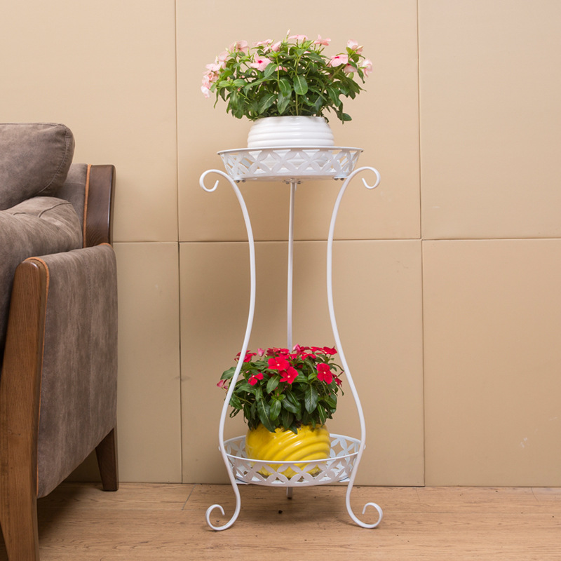 European-style iron multi-layer flower stand green radish hanging orchid balcony flower stand floor living room indoor floor flower pot stand