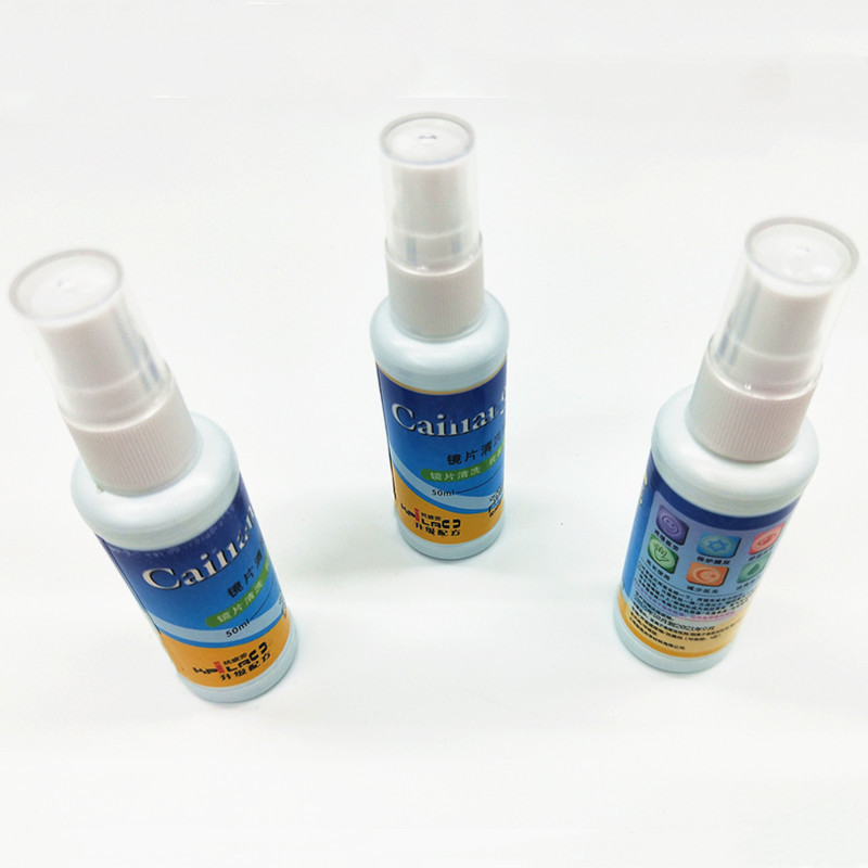 Factory sales glasses lens cleaning solution glasses cleaner mobile phone LCD screen cleaning agent 50ml fixed LOGO