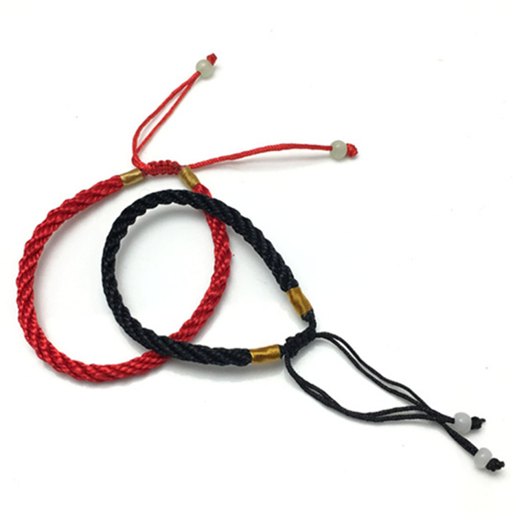 Wholesale Fiber Cotton Yingluo Thread Red Rope Braided Bracelet Red Rope Zodiac Year Male and Female Couple Jewelry Gift Adjustable