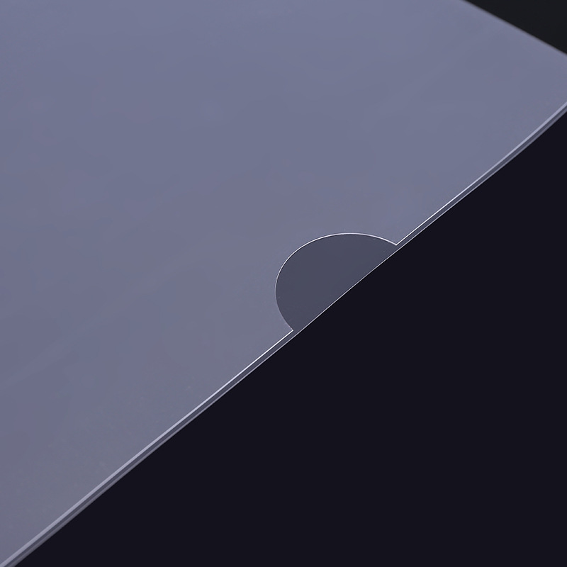 Factory Direct Supply A4 Folder L-Shaped Single-Chip Folder Logo File Protective Cover Transparent Single-Page Folder Two-Page Folder Wholesale