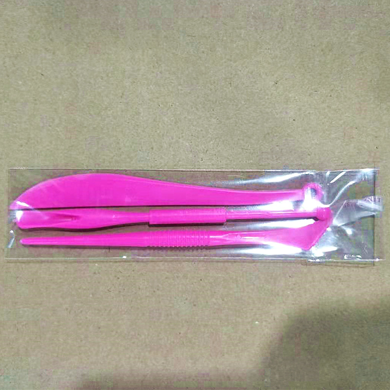 Factory wholesale ultra-light clay soft clay color mud tool knife and fork three-piece Space mud DIY tool knife 3-piece set