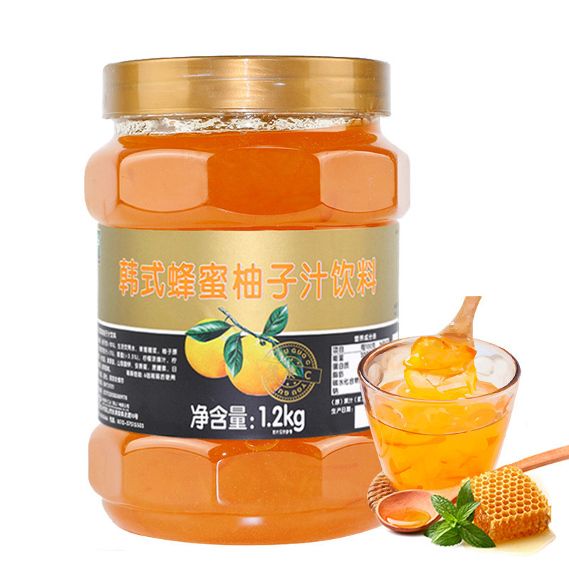 Fresh Korean Honey grapefruit tea milk tea raw material honey grapefruit thick juice 1.2kg passion fruit sauce fruit C