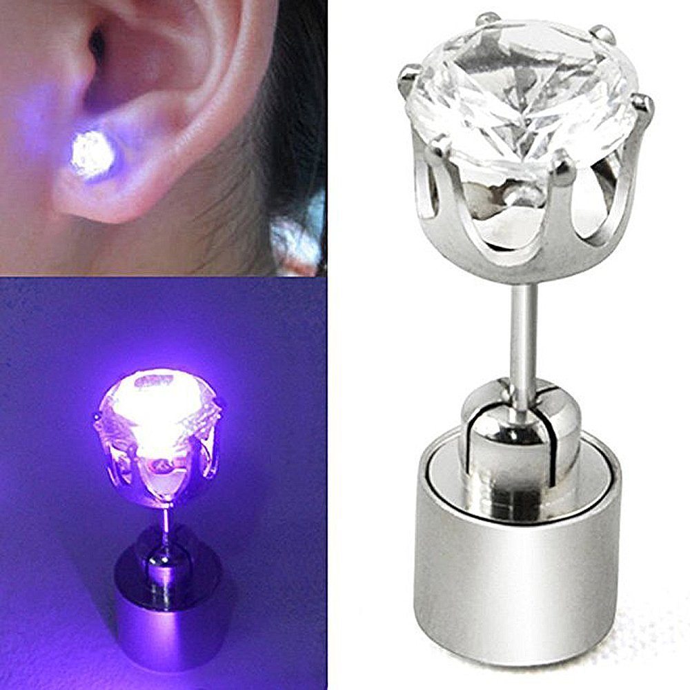 Manufacturer in Stock Wholesale Douyin Nightclub Trendy Jewelry Luminous Earrings Bar Night Market Cool Luminous Earrings