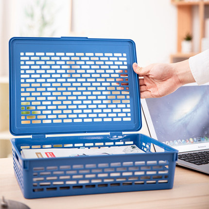 Deli 924 mesh file basket document basket A4 plastic File frame collection basket storage box office basket
