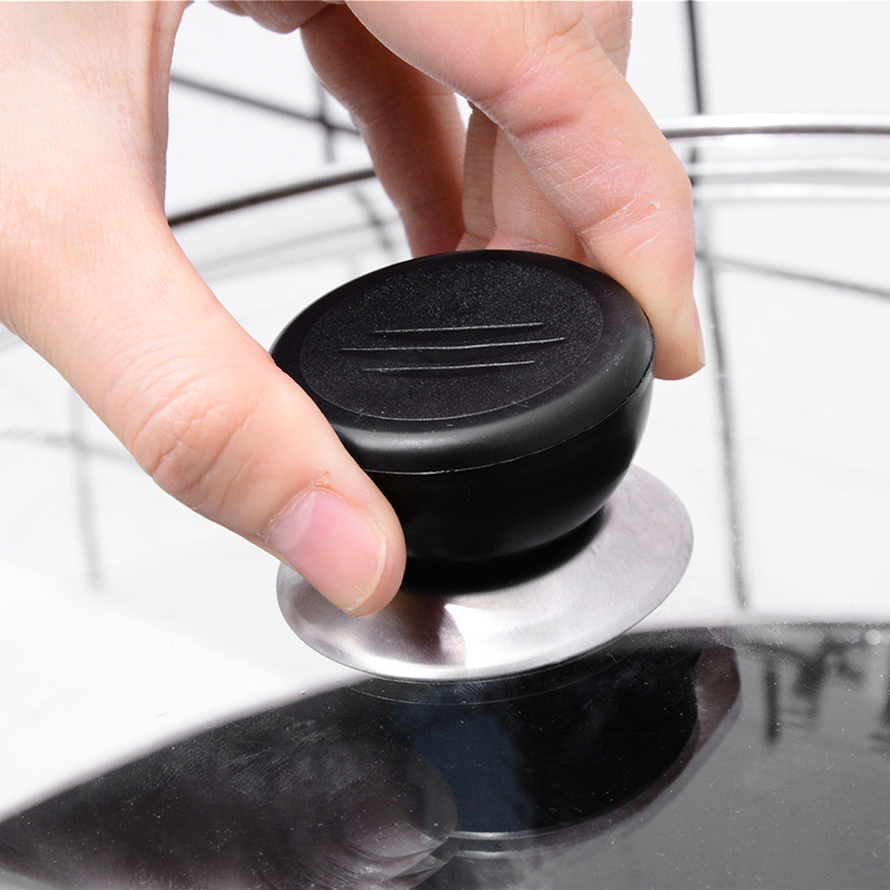 Stainless Steel Pot Lid Knob Top Bead Pot Lid Cap Handle One Yuan Two Yuan Street Stall Pot Lid Handle Plastic Top Bead