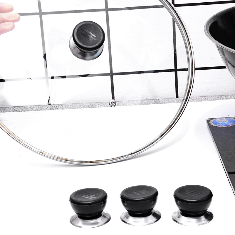 Ручка для крышки кастрюли из нержавеющей стали с верхней бусиной пластиковая для уличных лотков