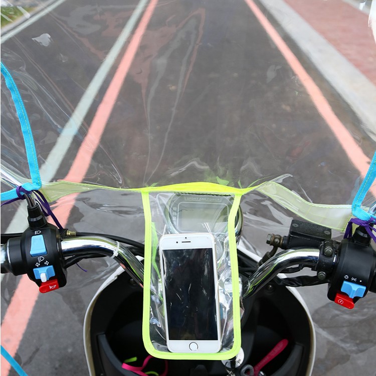 New electric car wind shield women's pedal motorcycle rain shield widened extra large transparent windproof rain shield film