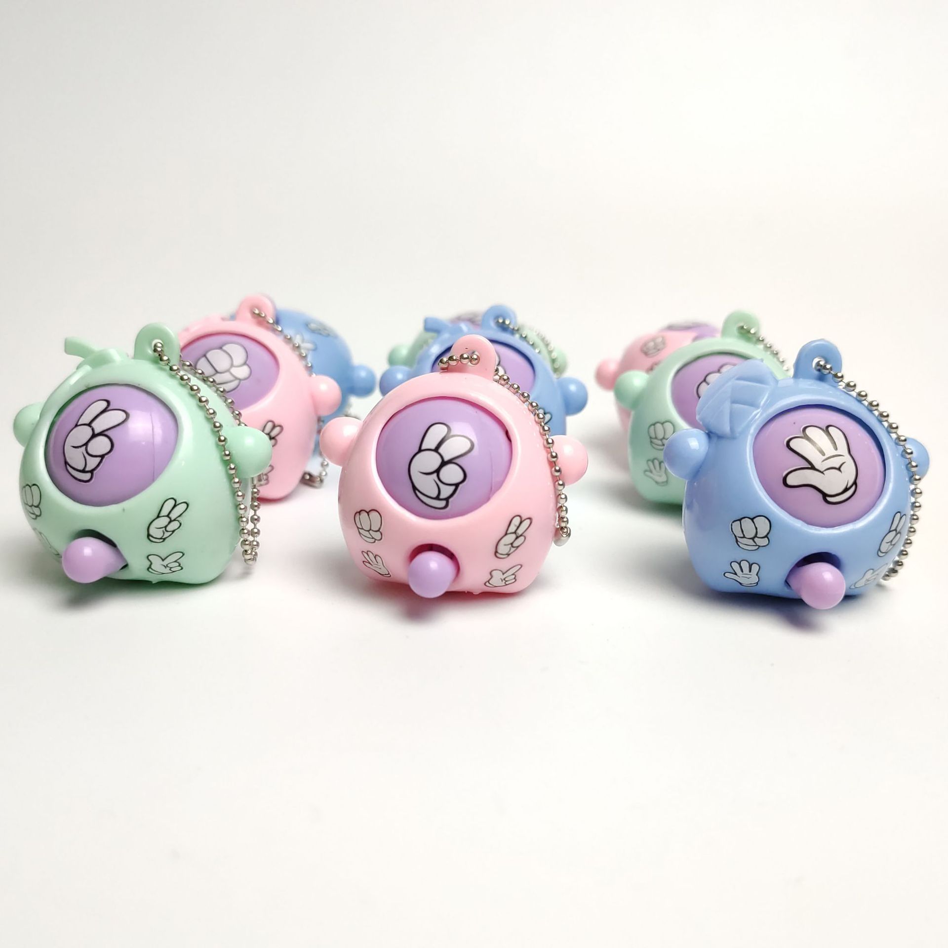 Internet Celebrity Popular Keychain Pendant Guessing Male Flat Egg Scissors Stone Cloth Creative Small Gift Cross-Border Factory Direct Supply