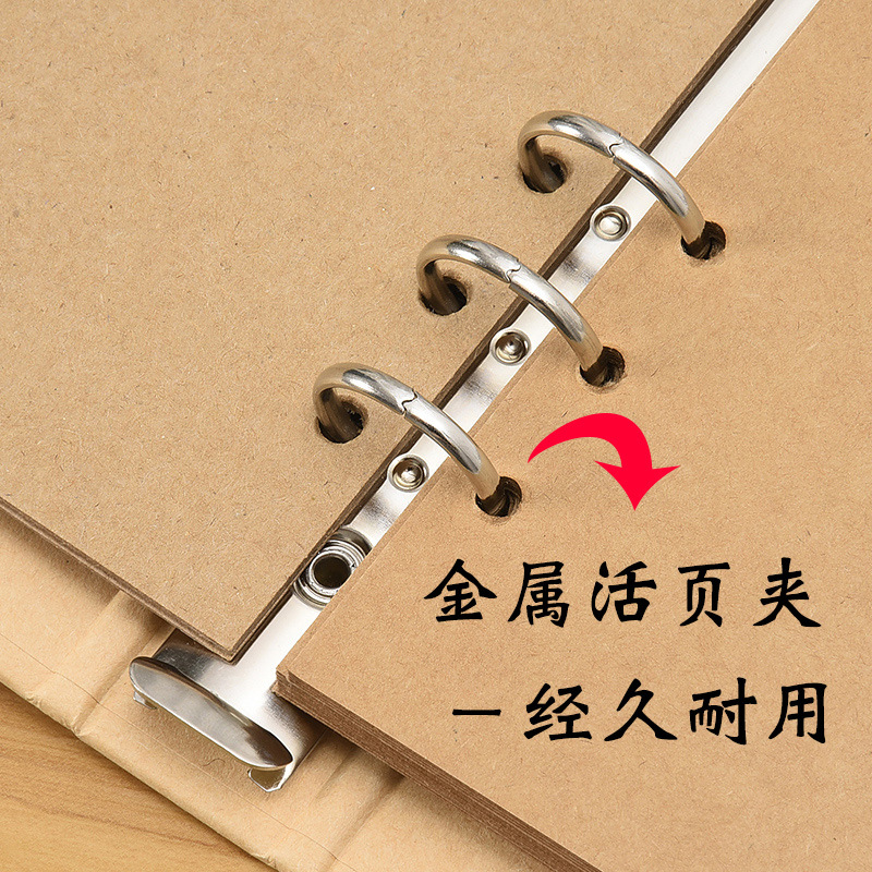 Kraft Paper Photo Album Loose-leaf Photo Album Classmate Record Memorial Album Grade Students Graduation Growth Laminated Book