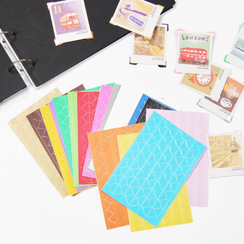 Наклейки для фотоуглов 21 шт. для DIY альбомов оптовая продажа 102 уголка