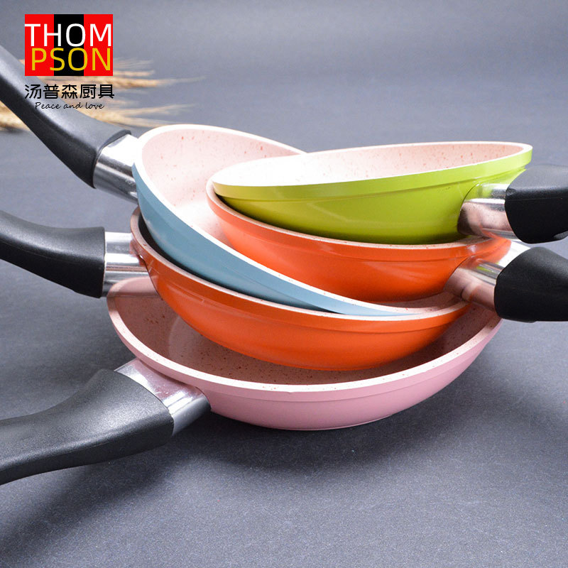 Детская мини сковорода для готовки макаронов с антипригарным покрытием алюминиевая основа