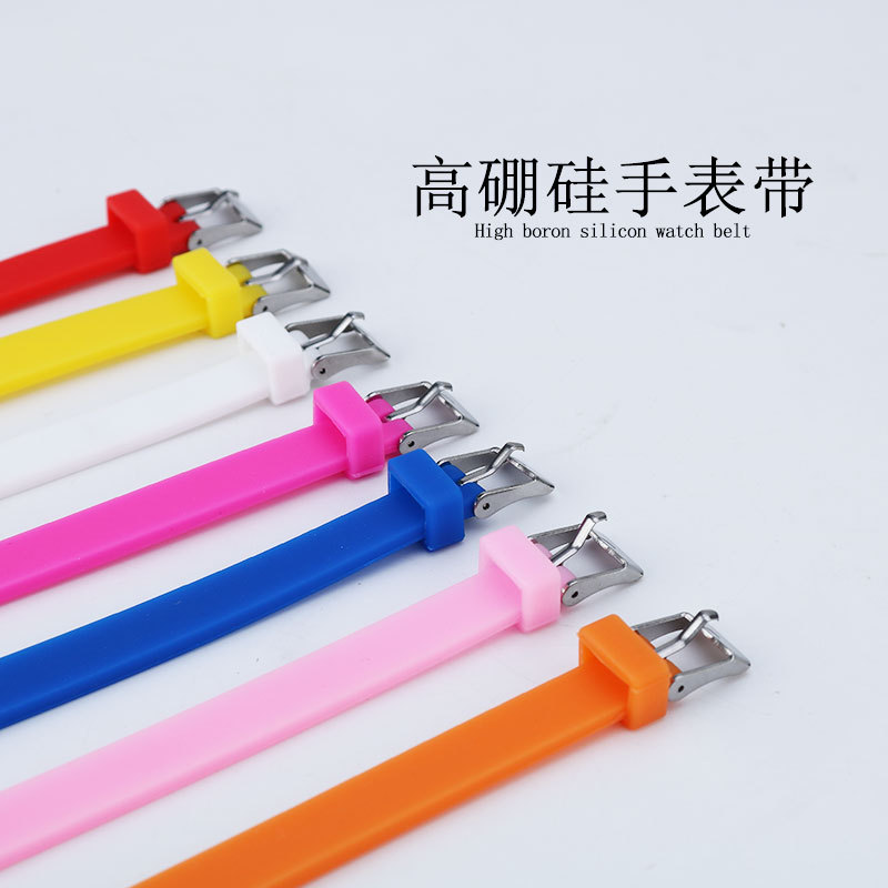 Factory Direct Supply Sports Anti-Sweat Silicone Watch Strap Universal Fashion Jewelry Wristband Color Bracelet