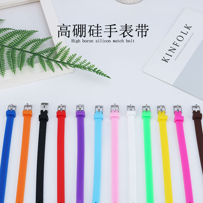 Factory Direct Supply Sports Anti-Sweat Silicone Watch Strap Universal Fashion Jewelry Wristband Color Bracelet