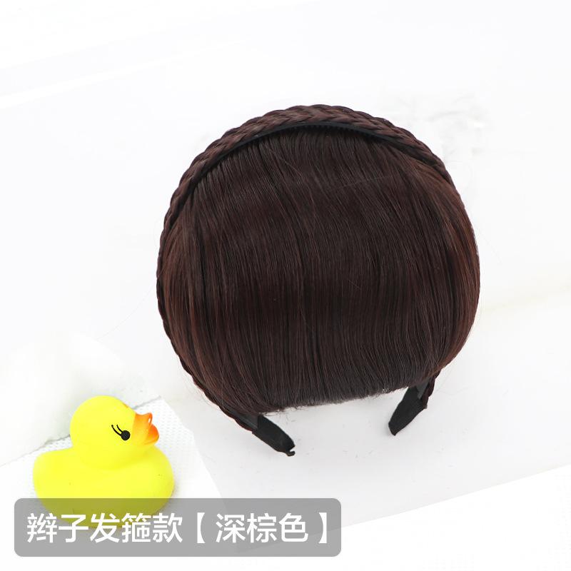 Hongxiu Selection - Full Hand-Woven Air Bangs Hairpiece, Real Human Hair Bangs, Mini Lightweight Bangs Hairpiece