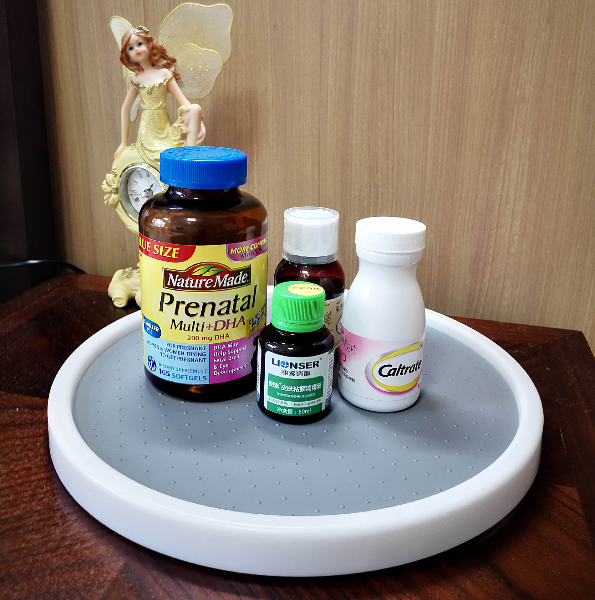 Новый вращающийся стеллаж для приправ 30 см Круглая поворотная косметическая полка Кухонный стеллаж для специй 25 см