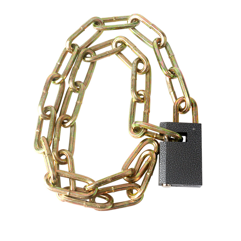Extended Chain Lock, Manganese Steel Welded Chain Lock, Bicycle Anti-Theft Lock, Motorcycle Iron Chain Lock, Thickened Manganese Steel