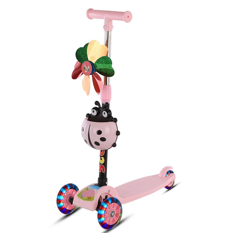 Складной детский самокат с PU светящимися колесами, подарок для мам и детей, прямые продажи от производителя