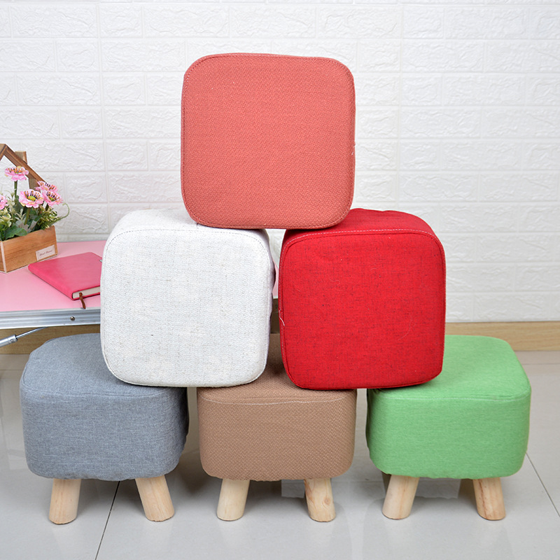 Shoe-Changing Stool, Fabric Stool, Small Square Stool, Fabric Gift Stool, Removable and Washable Fabric Stool, Home Gift, Can Be Printed with Logo