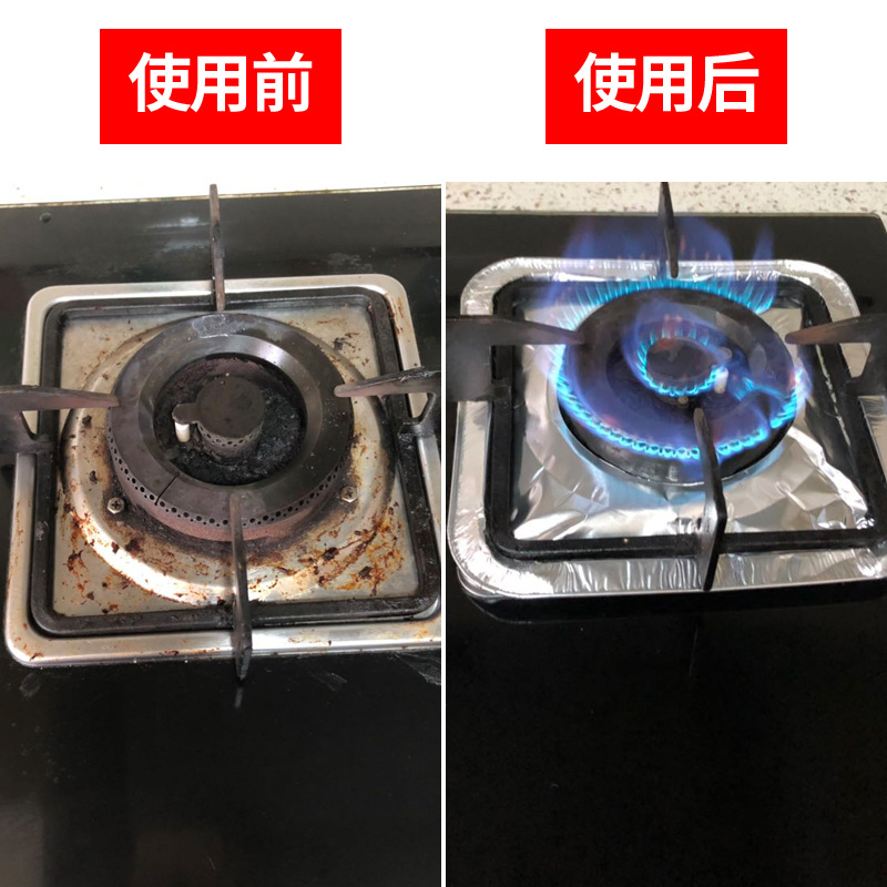 Gas stove oil-proof pad aluminum foil tin paper pad cleaning pad thickened stove pad protection pad gas stove pad oil-proof pad
