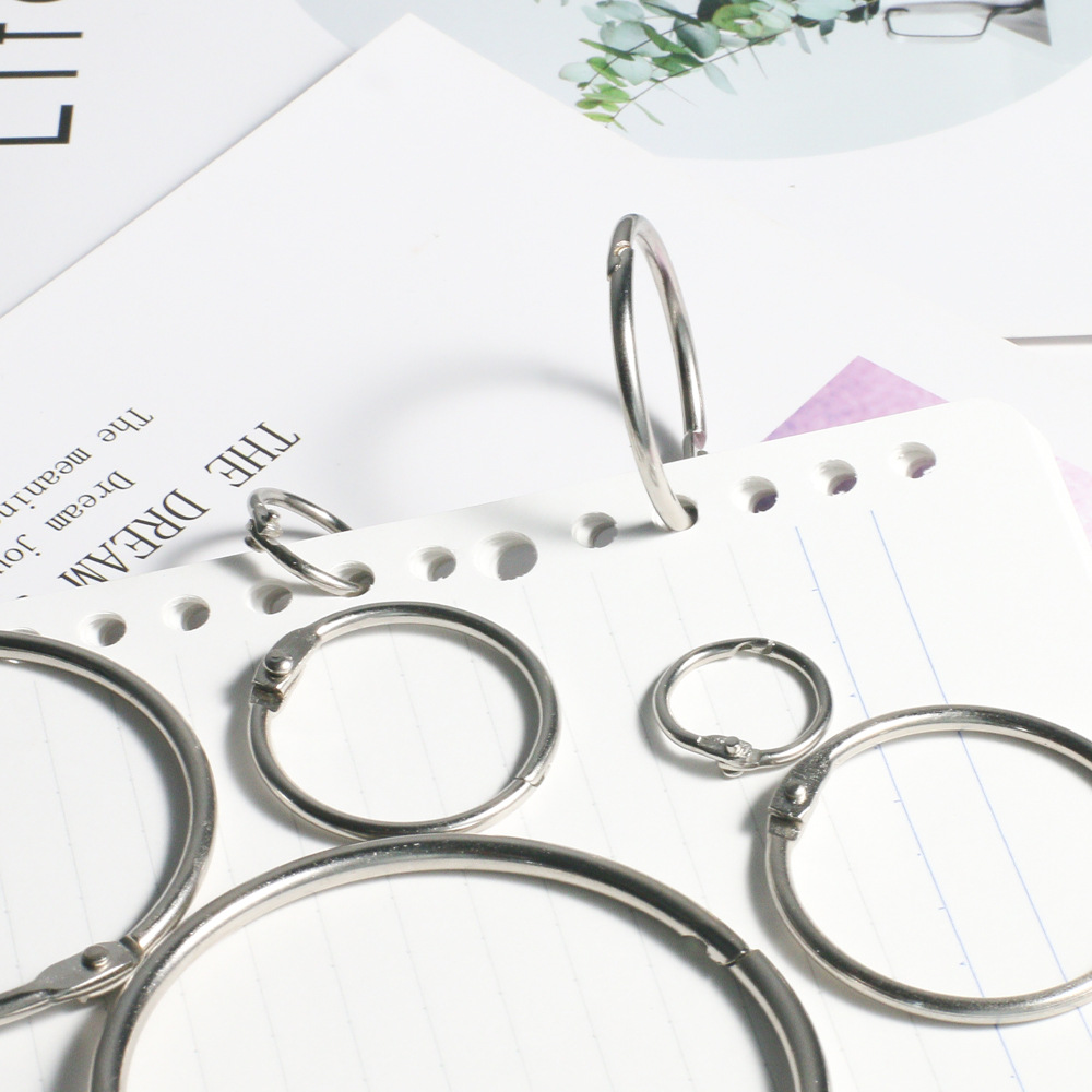 Ready Supply 38mm Metal Book Ring Open Book Ring Environmentally Friendly Binding Iron Ring Activity Photo Album Card Ring Open Ring