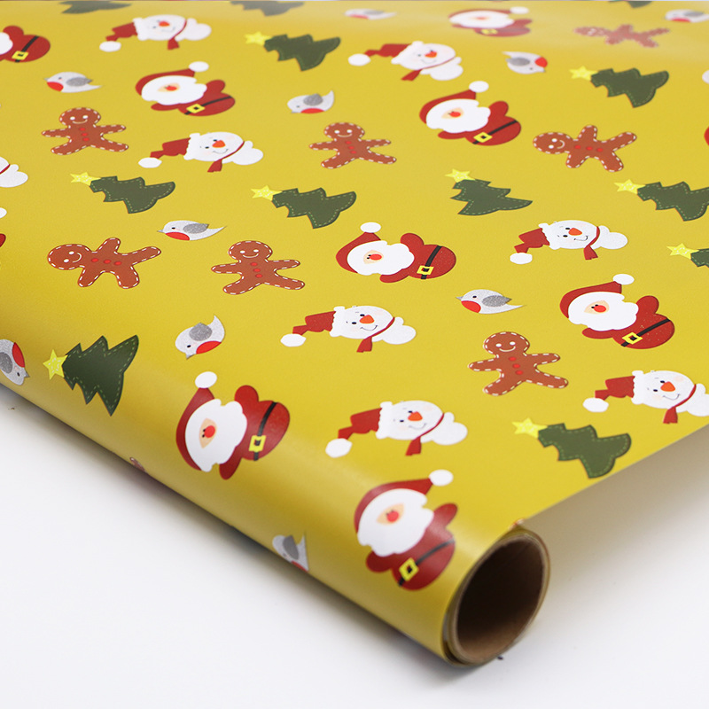 Christmas Gift Gift Wrapping Paper Customized Multi-Color Printing Coated Paper Coated Paper Birthday Holiday Cartoon Color Paper