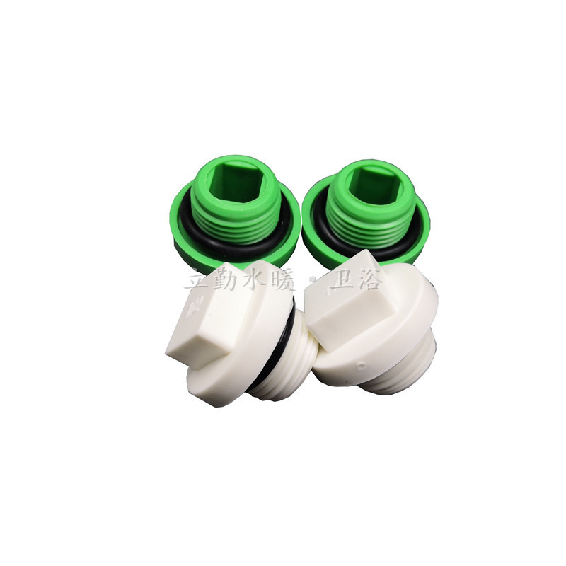 Liqin Ppr New Green and White 4-Point Corner Leather Ring Outer Tooth Plug Outer Tooth with Ear Hand Twist Plastic Wire Plug