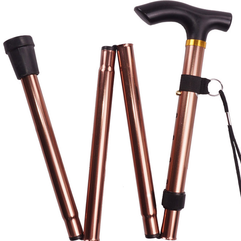 [Qiansheng Ds8707] Aluminum Alloy Trekking Pole Foldableing Cane Telescopic Cane Non-Slip Cane Elderly Crutches